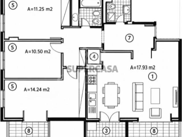 T3 Totalmente Remodelado com Vista Mar e Garagem Box | Jardins do Buzano, Parede