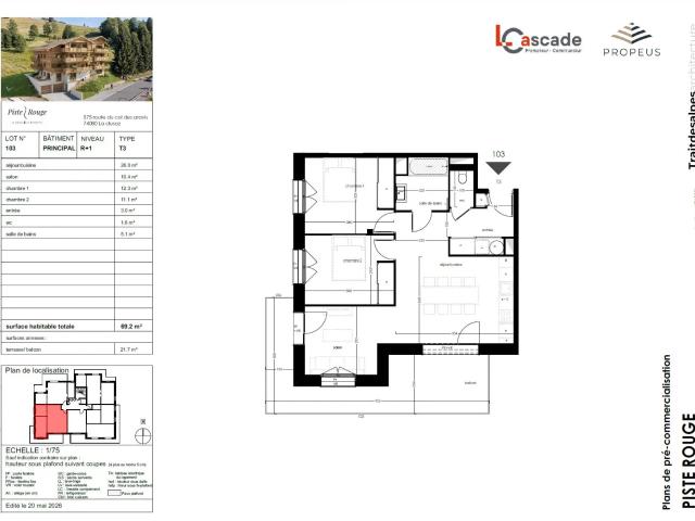T3 Centre du village avec Garages 69m² La Clusaz