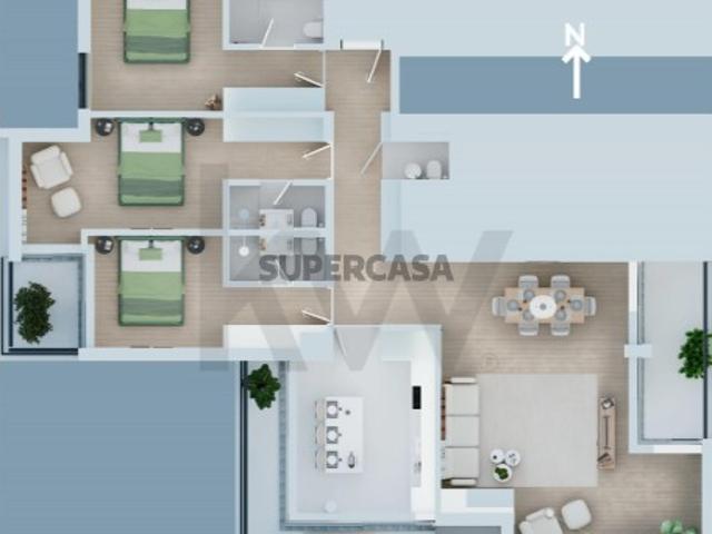 T3 Elegante com Vista Rio em Marvila | 3 Suites | Empreendimento MARVILA VIEW