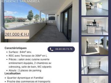 T3 neuf prêt a habiter + Terrasse de 35m2