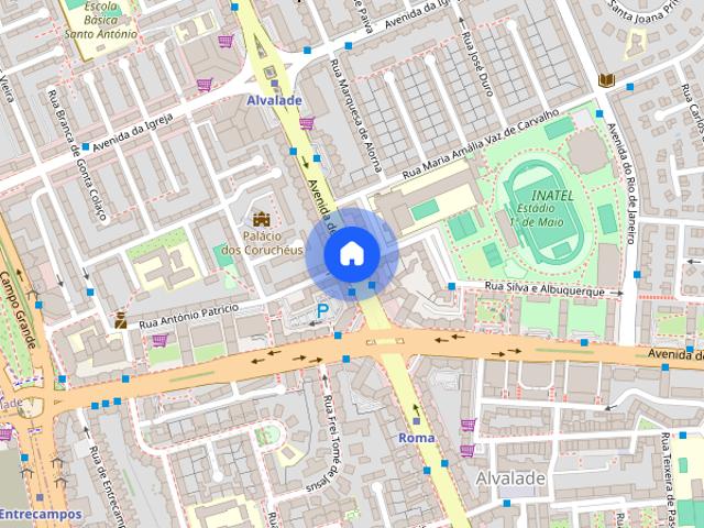 T0 com ar condicionado, mobiliário e excelente localização em Alvalade