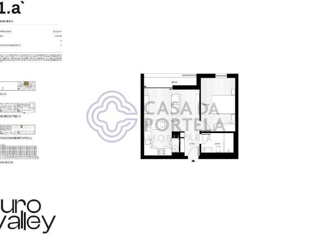 T1 com excelentes áreas no Empreendimento Ouro Valley Pisc. 53m² Baguim Do Monte Rio Tinto