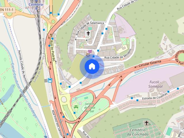 T1 mobilado com varanda e elevador em Coimbra
