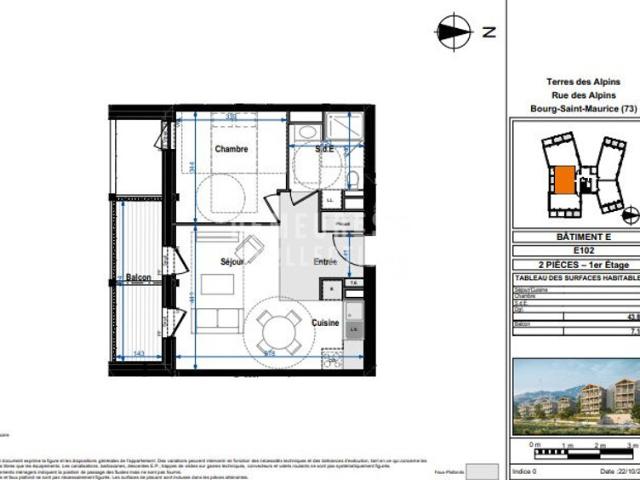 T2 43 m² TERRES DES ALPINS