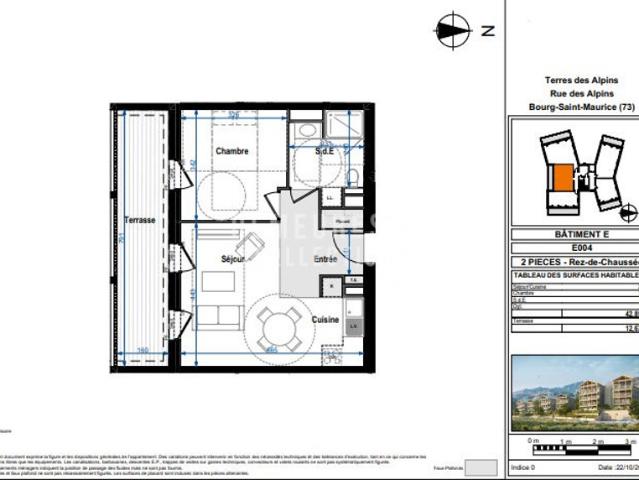 T2 42 m² TERRES DES ALPINS
