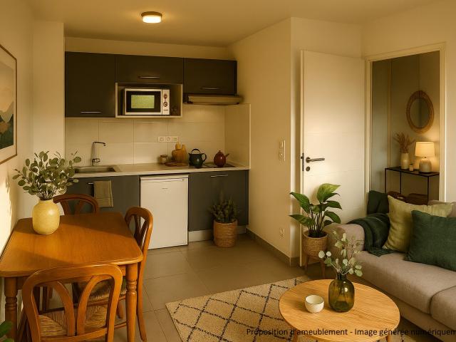 T2 45m2 avec terrasse de 13m2 exposé sud et pkg à Beauzelle, coté Blagnac