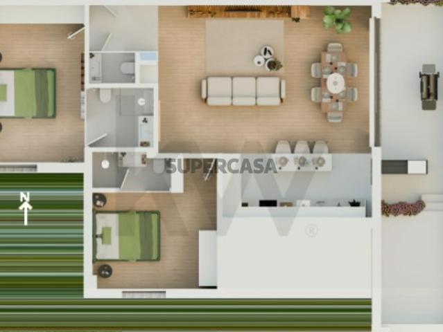 T2 com terraço de 28, 5 m2 e Vista Rio em Marvila | 2 Suites | Empreendimento MARVILA VIEW