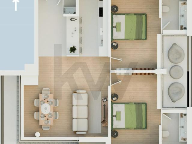T2 com varanda e Vista Rio em Marvila | 2 Suites | Empreendimento MARVILA VIEW