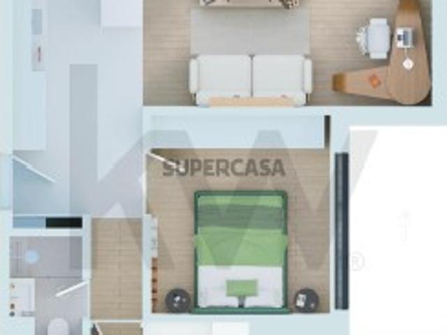 T2 com varanda e vista rio Rio em Marvila | 1 Suite | Empreendimento MARVILA VIEW