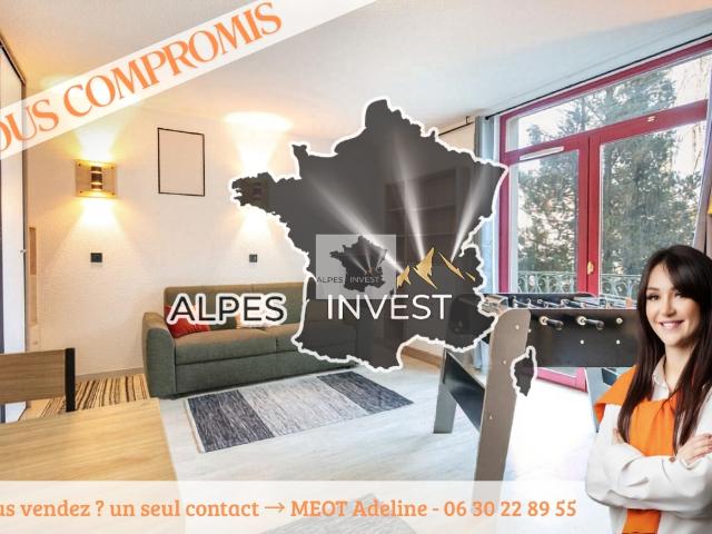 T2 MEUBLÉ LIBRE DE SUITE AVEC BALCON ET PARKING AU COEUR D'ALLEVARD LES BAINS !