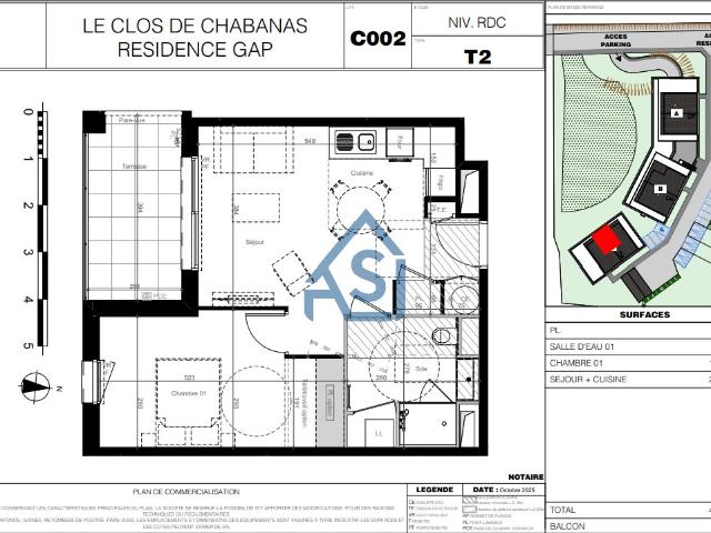 T2 NEUF AVEC BALCON & BOX GAP