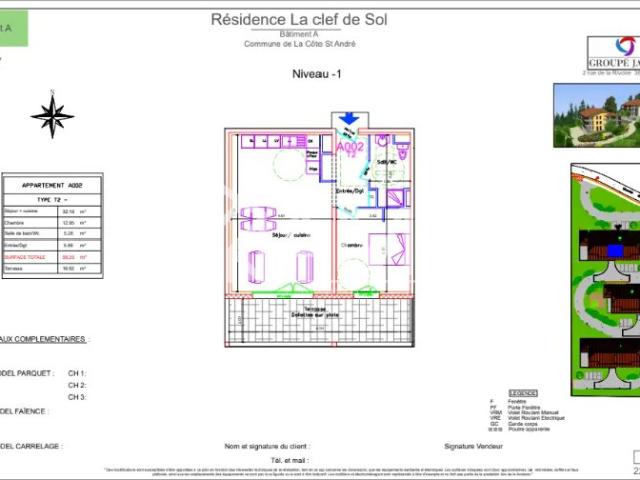 T2 neuf en VEFA avec terrasse, idéal pour habiter ou investir. Frais de notaire réduits, forte demande locativ