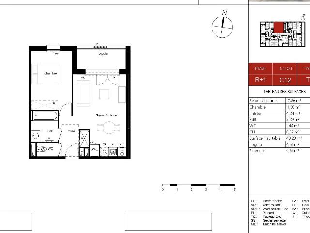 T2 Neuf Pradines 40m² Pradines