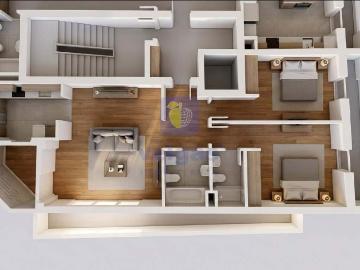 T2 Novo com terraço e 2 WC