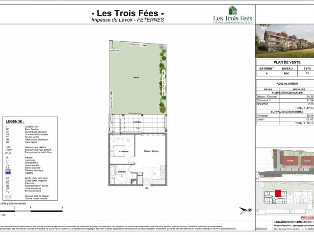 T2 Rez De Jardin 42m² Féternes