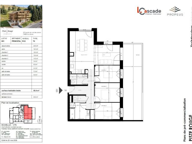 T4 au coeur du village avec double garage 93m² La Clusaz