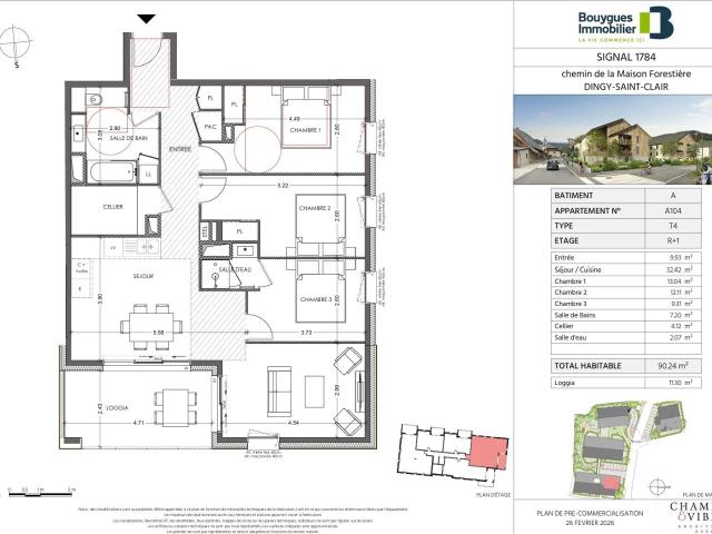 T4 centre village 90m² Dingy Saint Clair