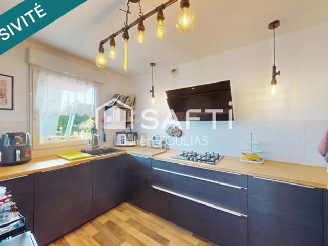T4 Évian gare – Balcon vue lac + garage