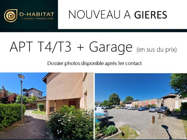 T4/T3 82m2 RESIDENCE SECURISEE GARAGE EN SUS
