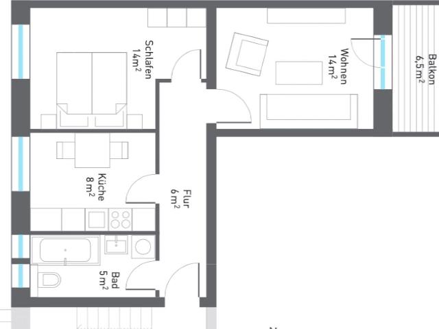Tageslichtbad mit Wanne • 2 Zimmer • am Heimgarten • Balkon • Top Preis! • Neues Laminat ID: 3330