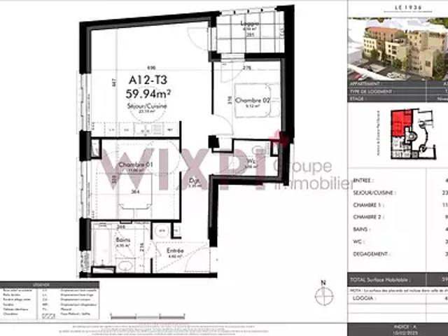 Tain l'Hermitage 26600 Achat / Vente appartement 3 pièces t3