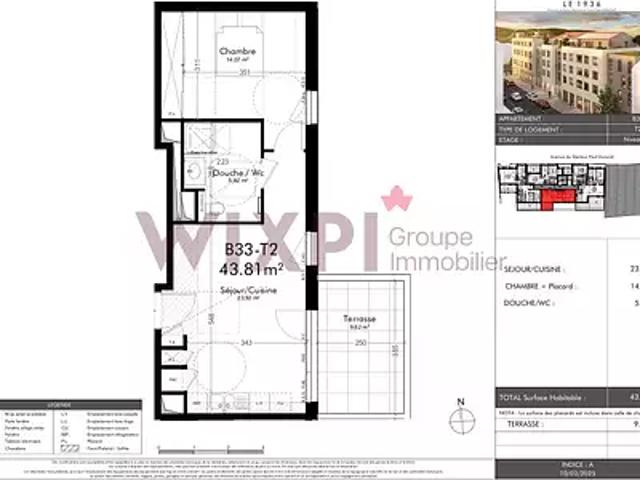 Tain l'Hermitage 26600 Achat / Vente appartement 2 pièces t2