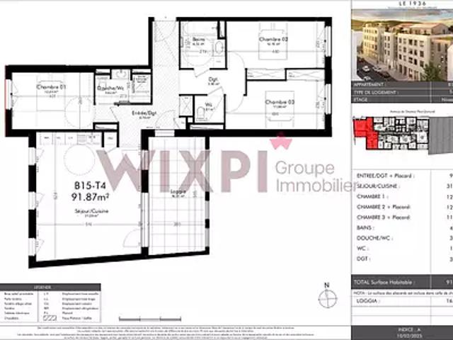 Tain l'Hermitage 26600 Achat / Vente appartement 4 pièces t4