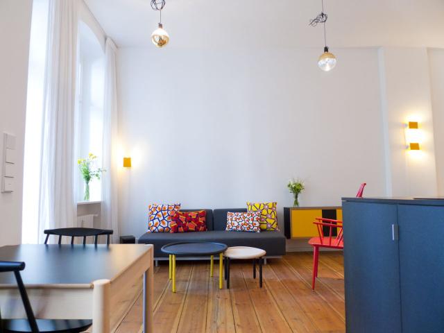 Tastefully decorated 2 room apartment with loft ambiance & balcony at Heckmannufer near the Spree river, Berlin Amsterdam Apartments for Rent