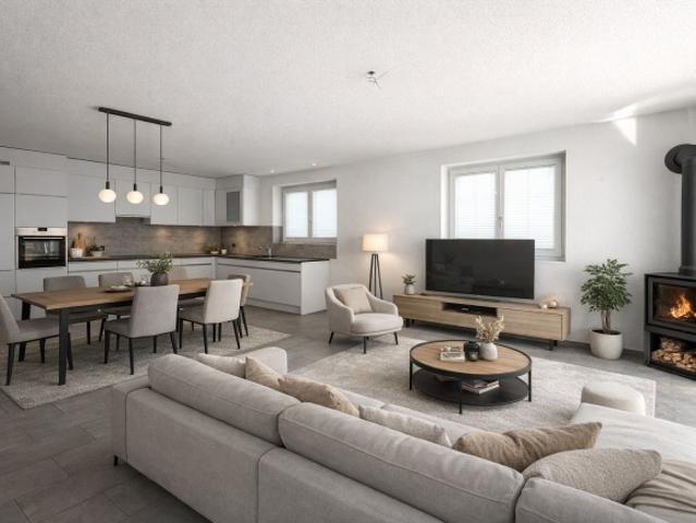 Tavannes, prächtige 3.5 Zimmer Wohnung im Erdgeschoss mit Terrasse