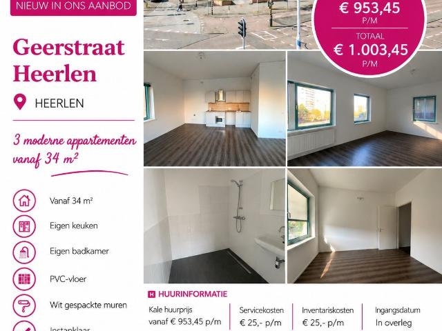 Te huur: Appartement Geerstraat in Heerlen