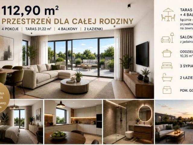 Teofila Mateckiego 112,90 m², Poznań