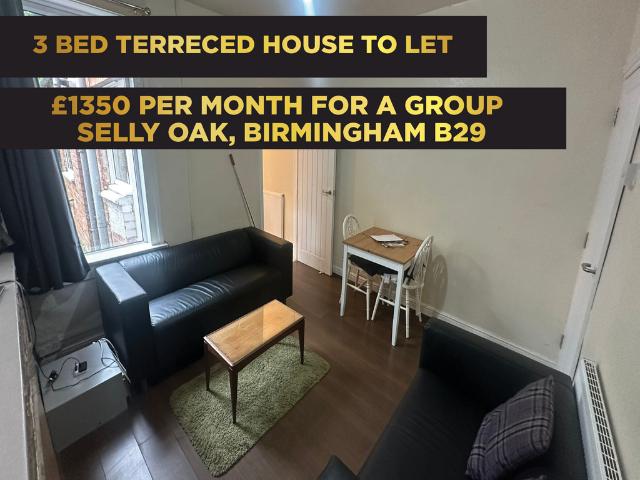 Teignmouth Road, Birmingham B29 3 bed terraced house to rent £1,350 pcm £312 pw