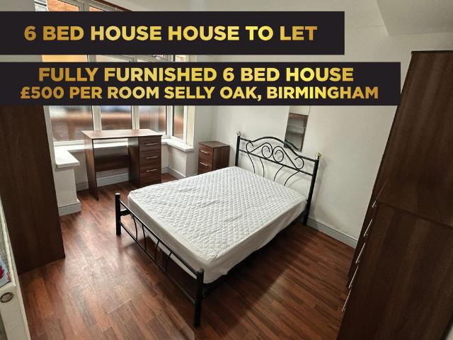 Teignmouth Road, Birmingham B29 6 bed house share to rent £500 pcm £115 pw