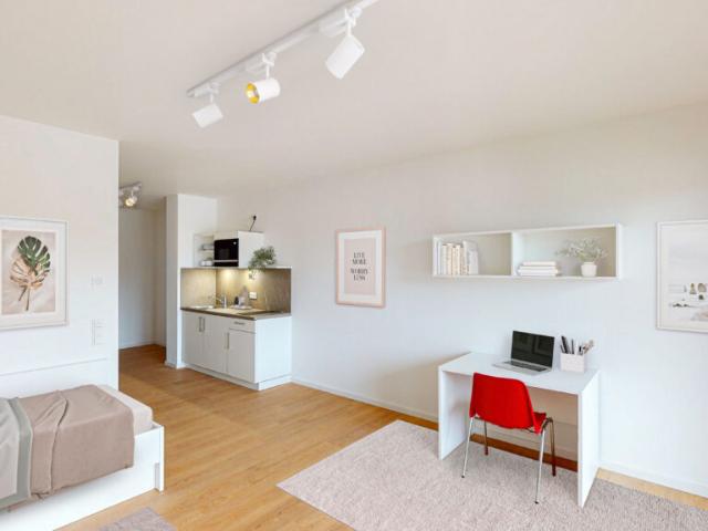 Teilmöbliertes 1 Zimmer Apartment mit Einbauküche und Balkon
