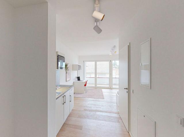 Teilmöbliertes 1 Zimmer Apartment mit Einbauküche und Balkon