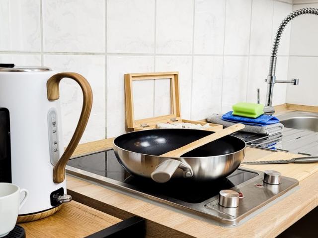 Terrace Parking lot TV in box spring bed Kitchen, Jena Amsterdam Apartments for Rent