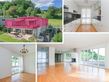 Terrassenwohnung mit unverbaubarer Aussicht und vielen Parkplätzen