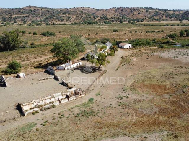 Terreno misto junto ao Guadiana, 125ha, com ruína de 1005m2