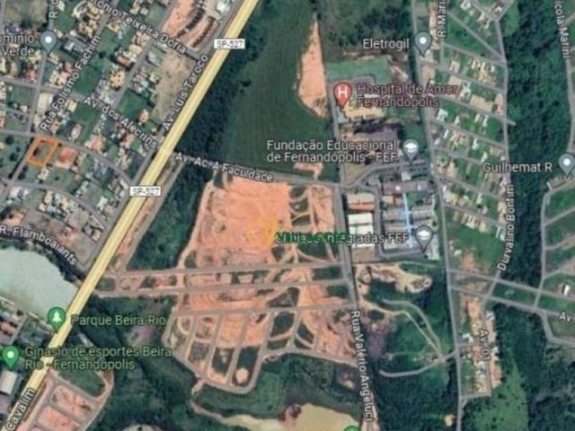 Terreno à venda, 1077 m² por R$ 500.000 Residencial Terra Verde Fernandópolis/SP