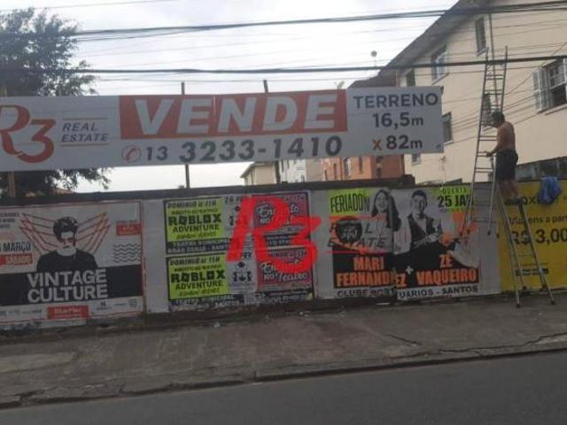 Terreno à venda, 1820 m² por R$ 11.710.000,00 Boqueirão Santos/SP
