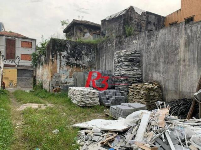 Terreno à venda, 222 m² por R$ 687.000,00 Centro Santos/SP