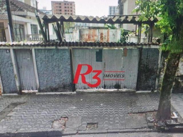 Terreno à venda, 240 m² por R$ 870.000,00 Embaré Santos/SP