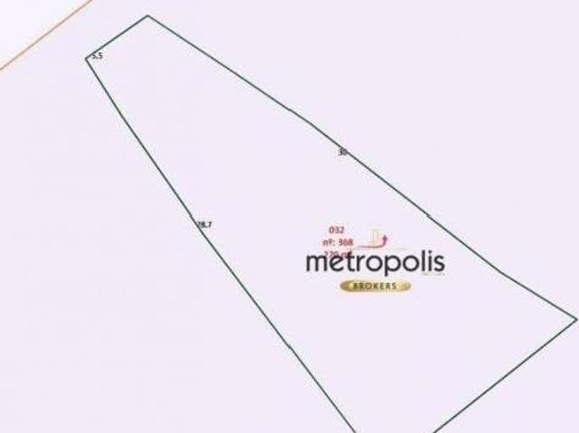 Terreno à venda, 270 m² por R$ 480.000,00 Parque das Nações Santo André/SP