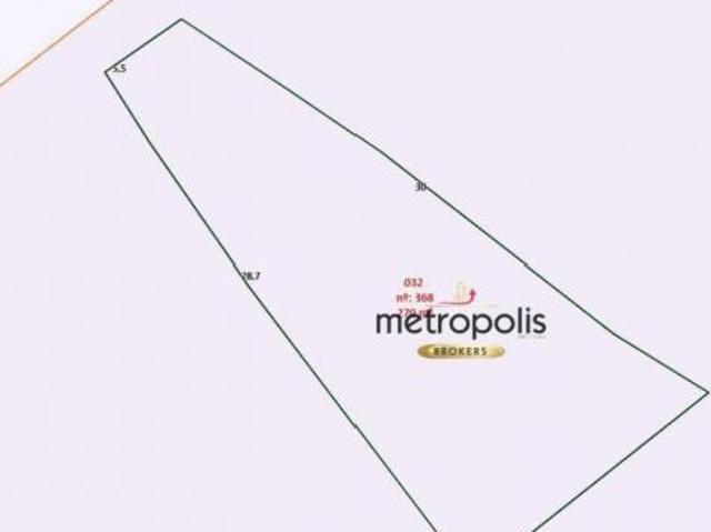 Terreno à venda, 270 m² por R$ 480.000,00 Parque das Nações Santo André/SP