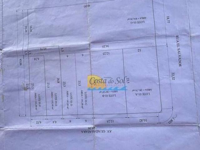 Terreno à venda, 911 m² por R$ 3.000.000 Vila Guilhermina Praia Grande/SP