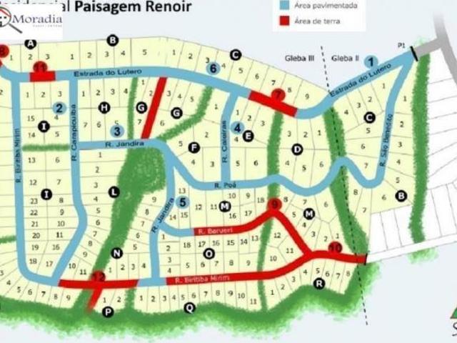 Terreno à venda em bolsão residencial, 3160 m² por R$ 900.000 Paisagem Renoir Cotia/SP