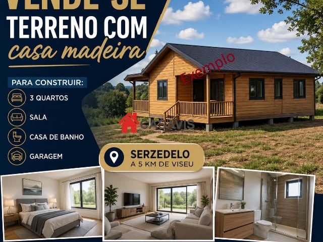 Terreno amplo à venda em Viseu ótimo para casa em madeira