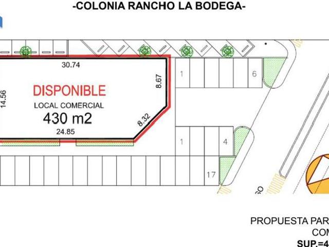 Terreno Comercial de 430 m? en Renta sobre Gomez Morin, Col Rancho La Bodega