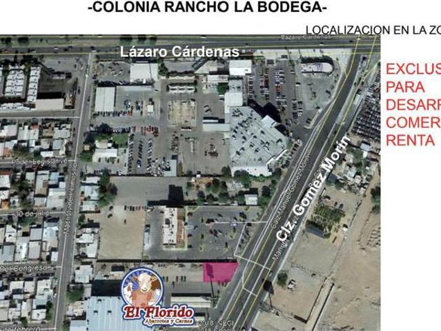 Terreno Comercial de 430 m? en Renta sobre Gomez Morin, Col Rancho La Bodega
