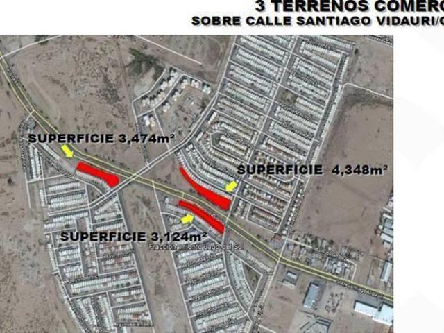 Terreno comercial de 4,348 m2, sobre Av.Santiago Vidaurri